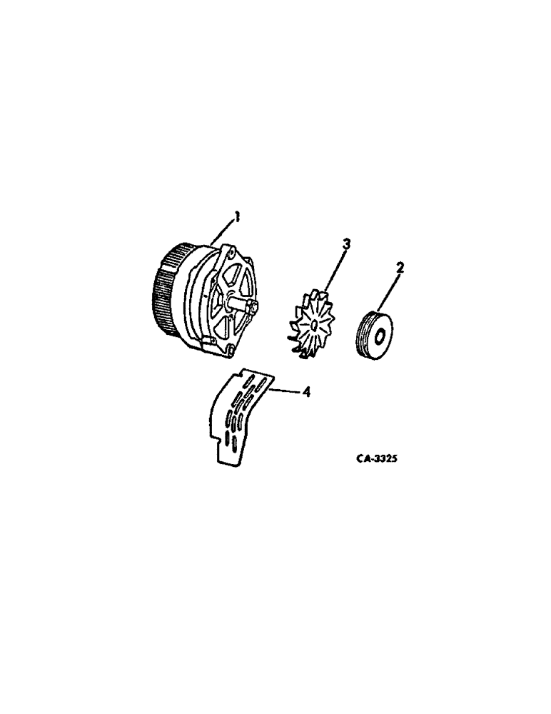 Схема запчастей Case IH 574 - (08-01[1]) - ELECTRICAL, ALTERNATOR-GENERATOR AND CONNECTIONS, GASOLINE ENGINE TRACTORS (06) - ELECTRICAL