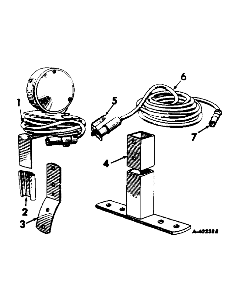 Схема запчастей Case IH 460 - (083) - ELECTRICAL SYSTEM, SAFETY LIGHT AND EXTENSION CABLE (06) - ELECTRICAL SYSTEMS