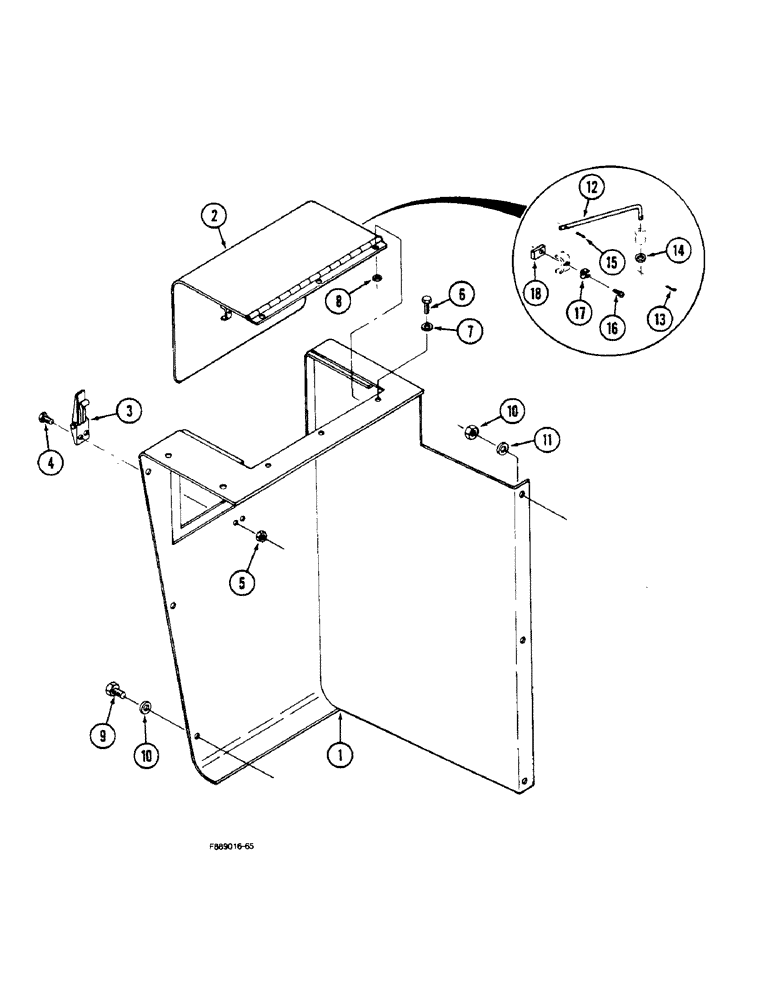 Схема запчастей Case IH 9150 - (9-022) - HYDRAULIC OIL TANK COVER (09) - CHASSIS/ATTACHMENTS