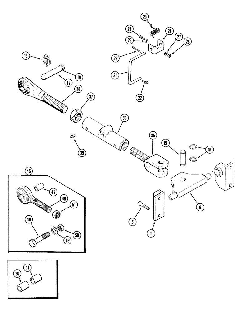 Схема запчастей Case IH 2394 - (9-008) - THREE POINT HITCH, UPPER LIFT LINK (09) - CHASSIS/ATTACHMENTS