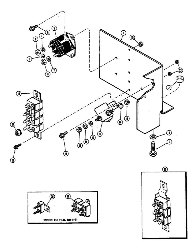 Схема запчастей Case IH 2590 - (4-110) - SOLENOID AND CIRCUIT BREAKERS (04) - ELECTRICAL SYSTEMS