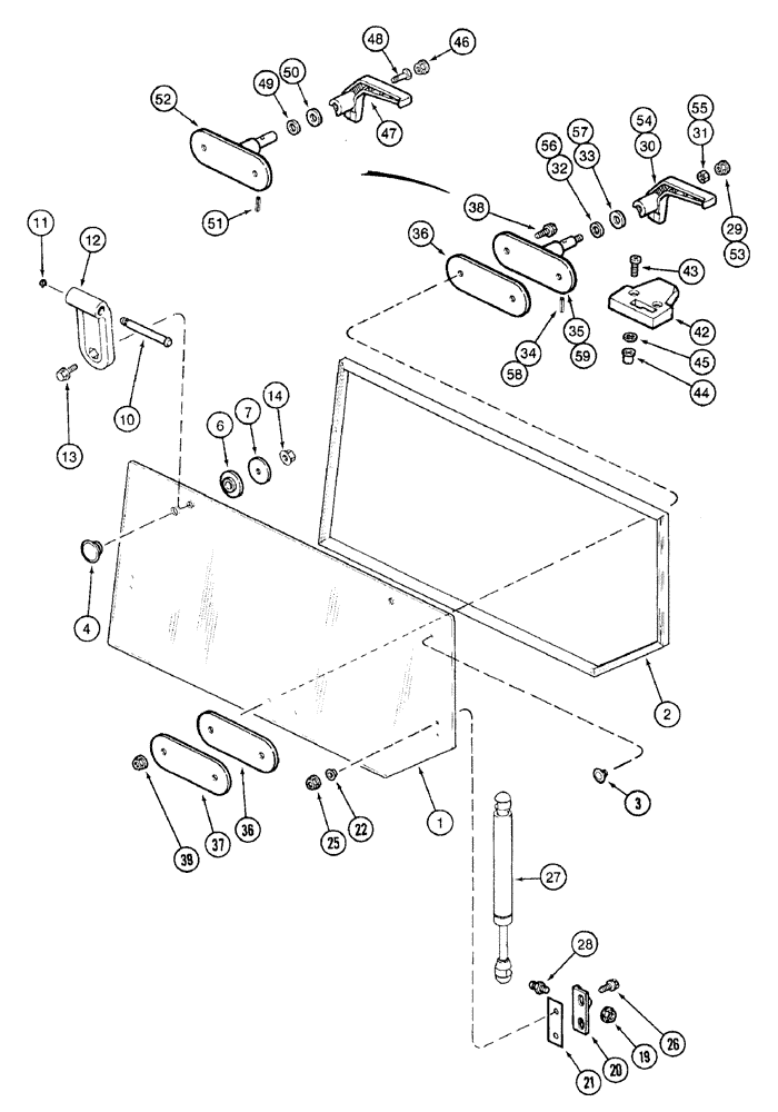 Схема запчастей Case IH 7220 - (9-116) - CAB, REAR WINDOW (09) - CHASSIS/ATTACHMENTS