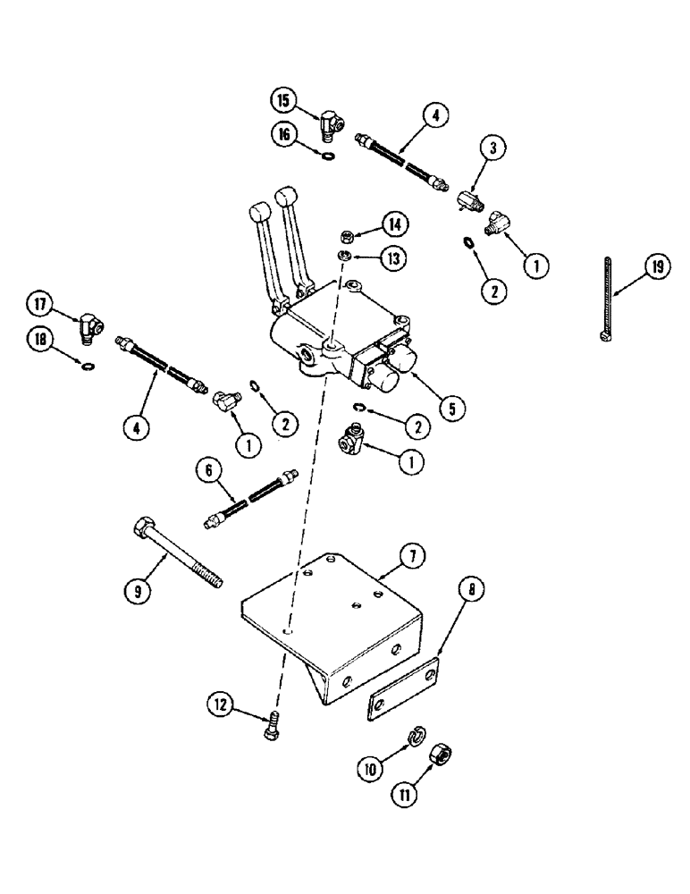 Схема запчастей Case IH 60 - (14) - CONTROL VALVE AND HOSES, USED 1979 AND AFTER (35) - HYDRAULIC SYSTEMS