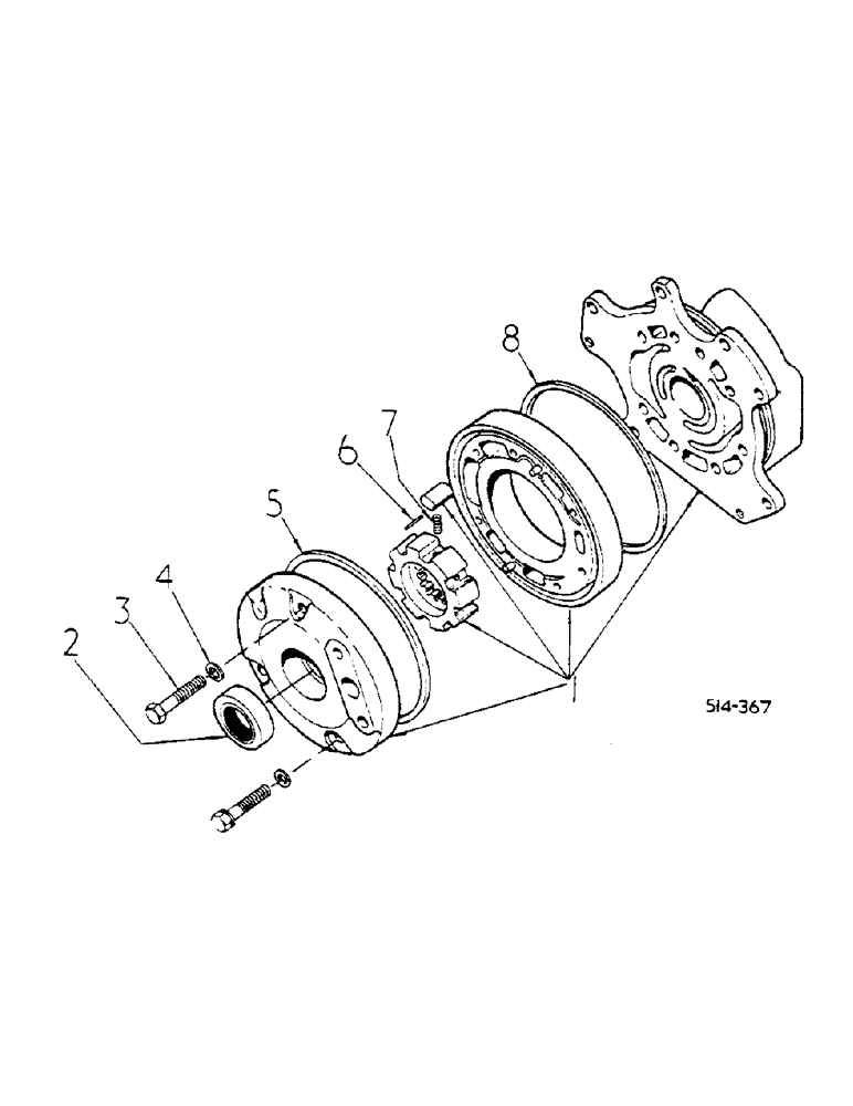 Схема запчастей Case IH 2400 - (07-22) - HYDROSTATIC CHARGE PUMP (04) - Drive Train