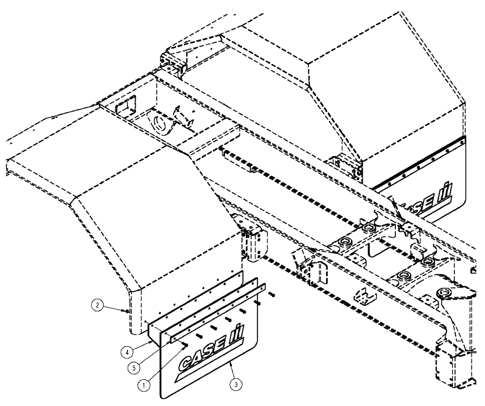 Схема запчастей Case IH TITAN 3020 - (10-004) - MUDFLAP GROUP, FRONT OF REAR Options