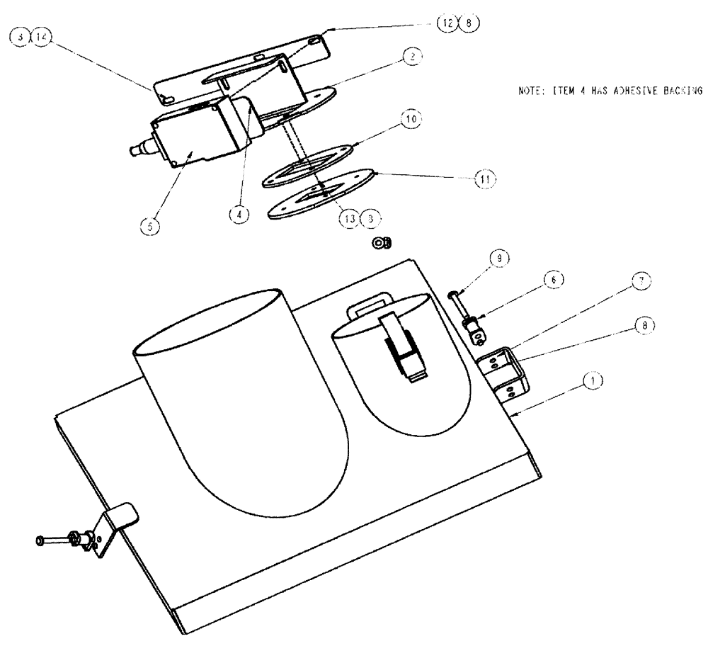 Схема запчастей Case IH 810 - (02-033) - COVER ASSEMBLY, LH BIN, W/ AUGER Bin Group