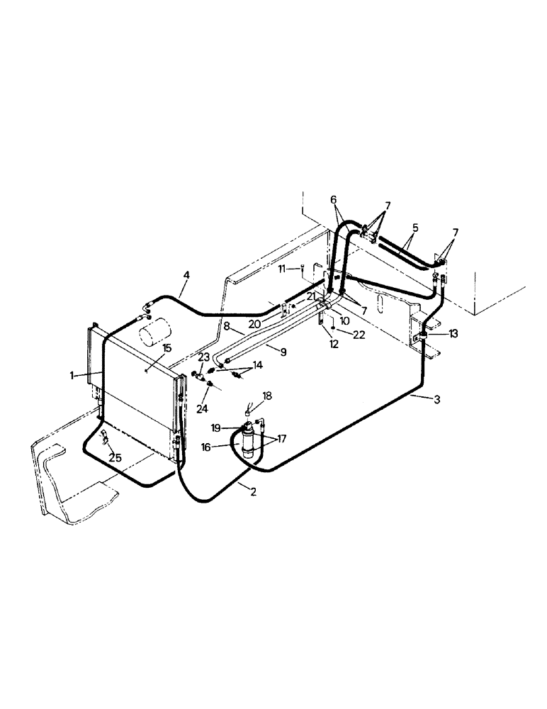 Схема запчастей Case IH ST250 - (03-10) - A/C AND HEATER PLUMBING, 3406 CAT, EARLY STYLE (03) - Climate Control