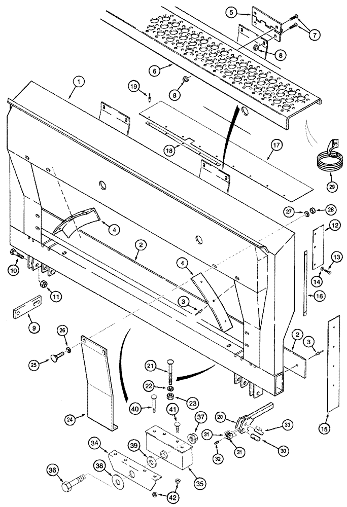 Схема запчастей Case IH 2344 - (09A-31) - FIELD TRACKER® - SUPPORT, HEADER PIVOT - BSN JJC0174399 (13) - FEEDER