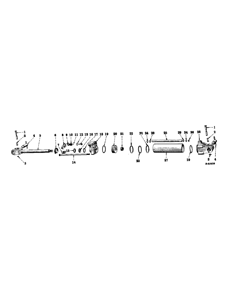 Схема запчастей Case IH 200 - (242[1]) - HYDRAULIC SYSTEM, REMOTE CONTROL CYLINDER, 2-1/2 X 8 INCH WITH 3/16 INCH DIAMETER LIMIT STOP VALVE (07) - HYDRAULIC SYSTEM