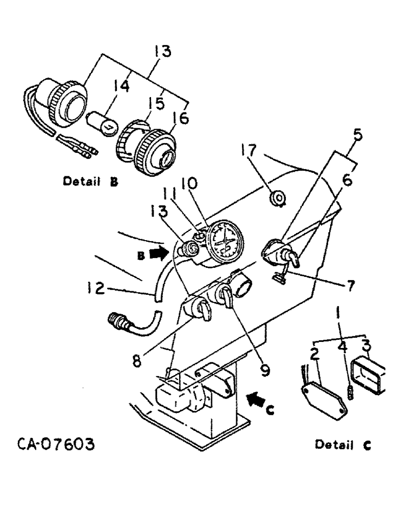 Схема запчастей Case IH 274 - (11-01) - INSTRUMENTS, INSTRUMENT PANEL Instruments