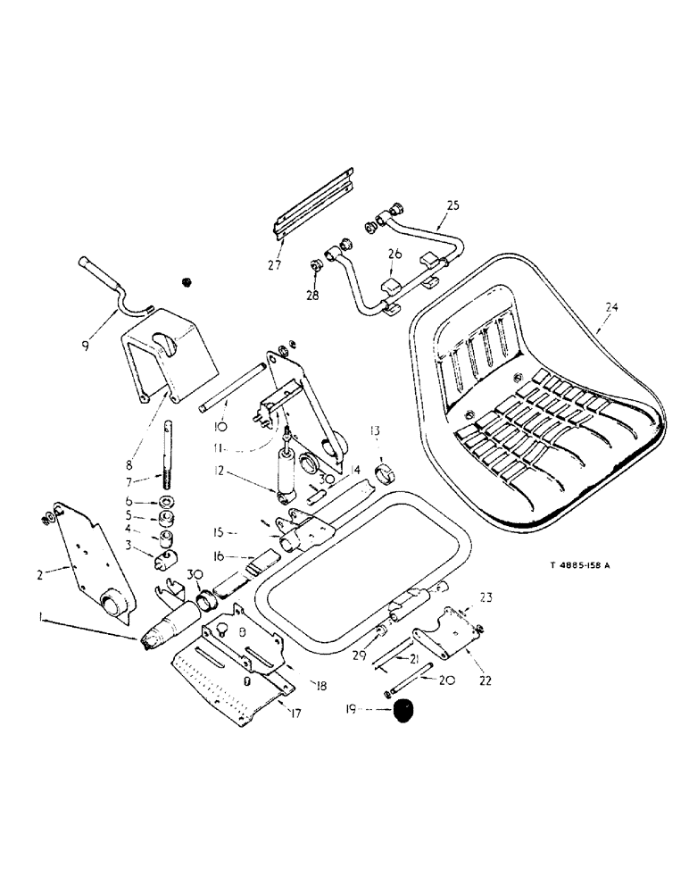 Схема запчастей Case IH 276 - (6-37) - SUSPENSION SEAT WITH BALTIC PAN (09) - CHASSIS