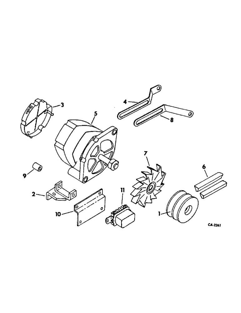 Схема запчастей Case IH 715 - (08-22) - ELECTRICAL, ALTERNATOR-GENERATOR AND MOUNTINGS (06) - ELECTRICAL