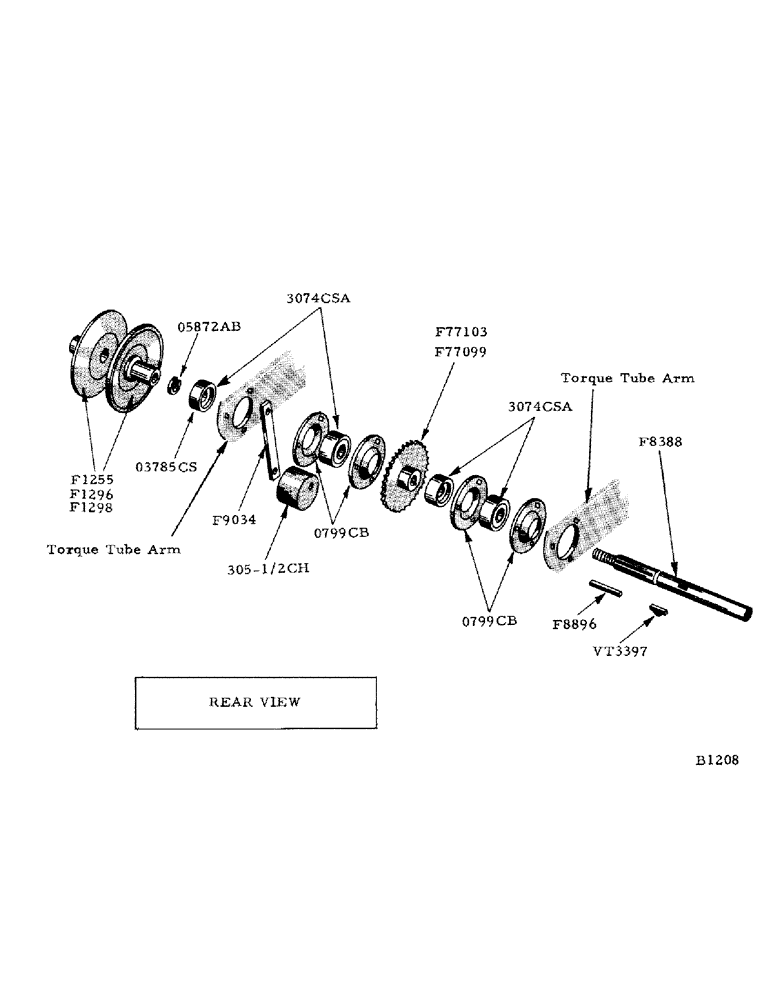 Схема запчастей Case IH 800 - (011) - REEL DRIVE JACKSHAFT (58) - ATTACHMENTS/HEADERS