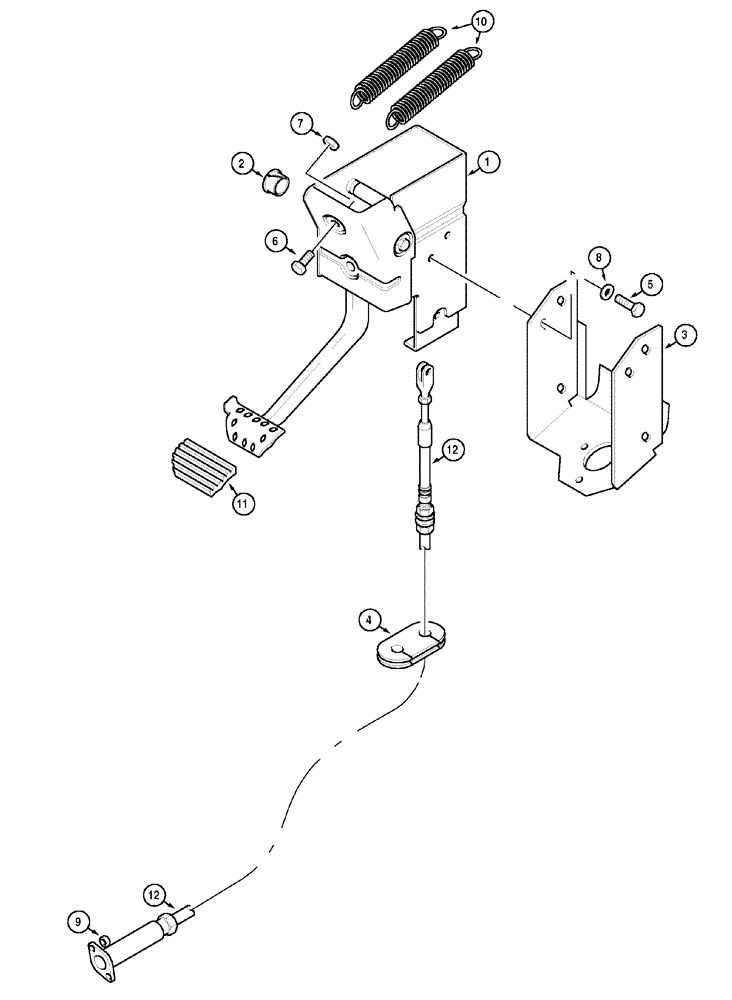 Схема запчастей Case IH MX100C - (06-19) - INCHING PEDAL (06) - POWER TRAIN