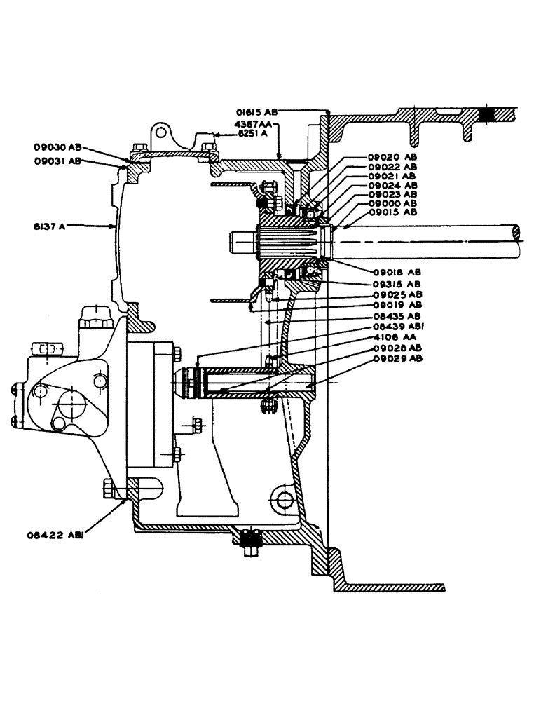 Схема запчастей Case IH DV-SERIES - (151) - HYDRAULIC SINGLE AND DUAL CONTROL UNIT, MAIN HOUSING AND PUMP DRIVE ASSEMBLY (08) - HYDRAULICS