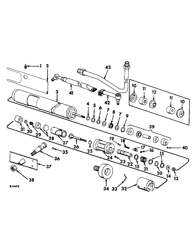 Схема запчастей Case IH 403 - (185) - POWER STEERING KIT, SERIAL NO. 4643 AND BELOW (41) - STEERING