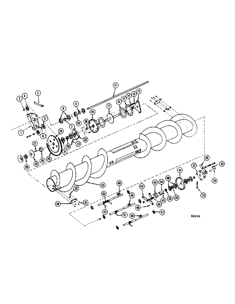 Схема запчастей Case IH 1150 - (072) - HEADER AUGER AND DRIVE (CONTD), 8262501 THRU 8266000 (58) - ATTACHMENTS/HEADERS