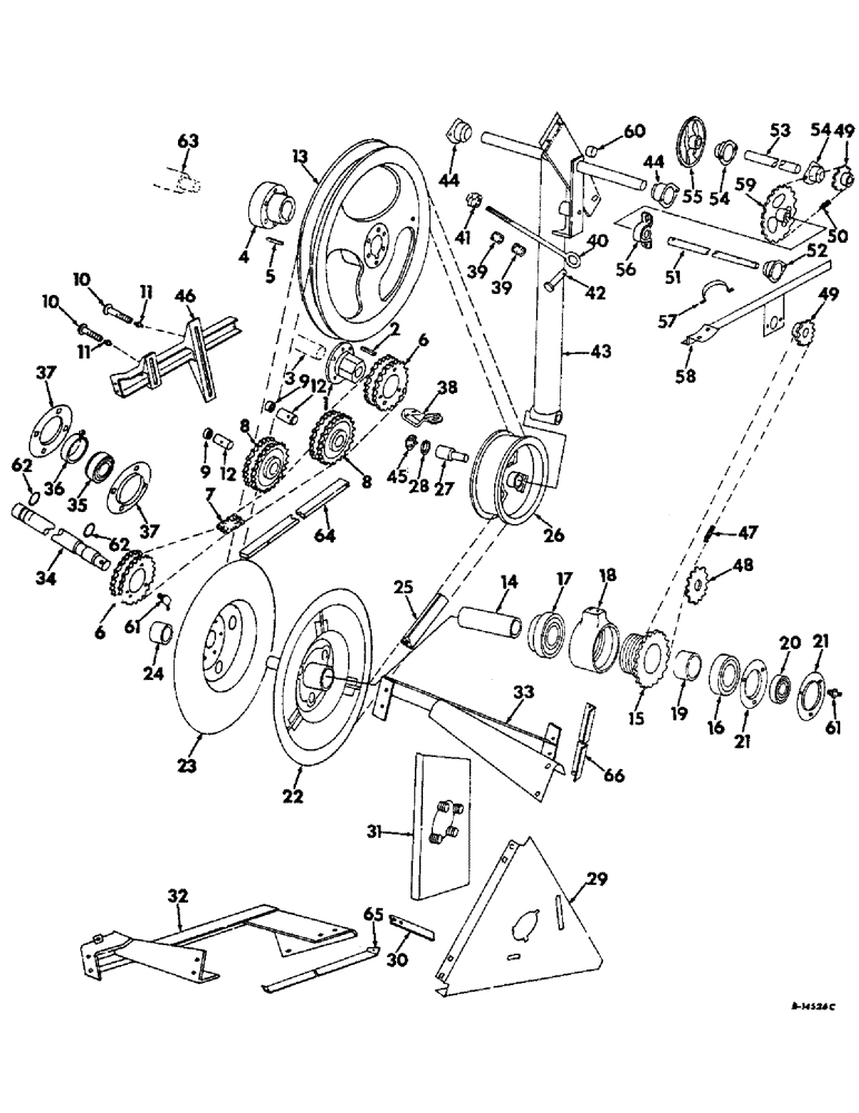 Схема запчастей Case IH 815 - (R-20) - SEPARATOR, VARIABLE CYLINDER DRIVE, SERIAL NO. 1972 AND BELOW Separation