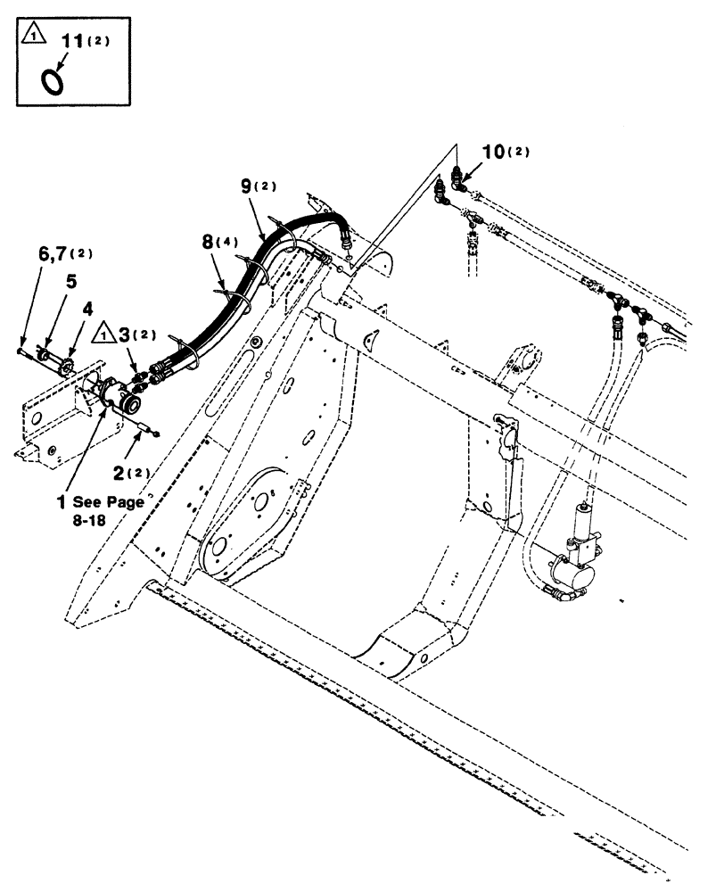 Схема запчастей Case IH 325 - (8-16) - REEL HYDRAULIC ASSEMBLY (35) - HYDRAULIC SYSTEMS