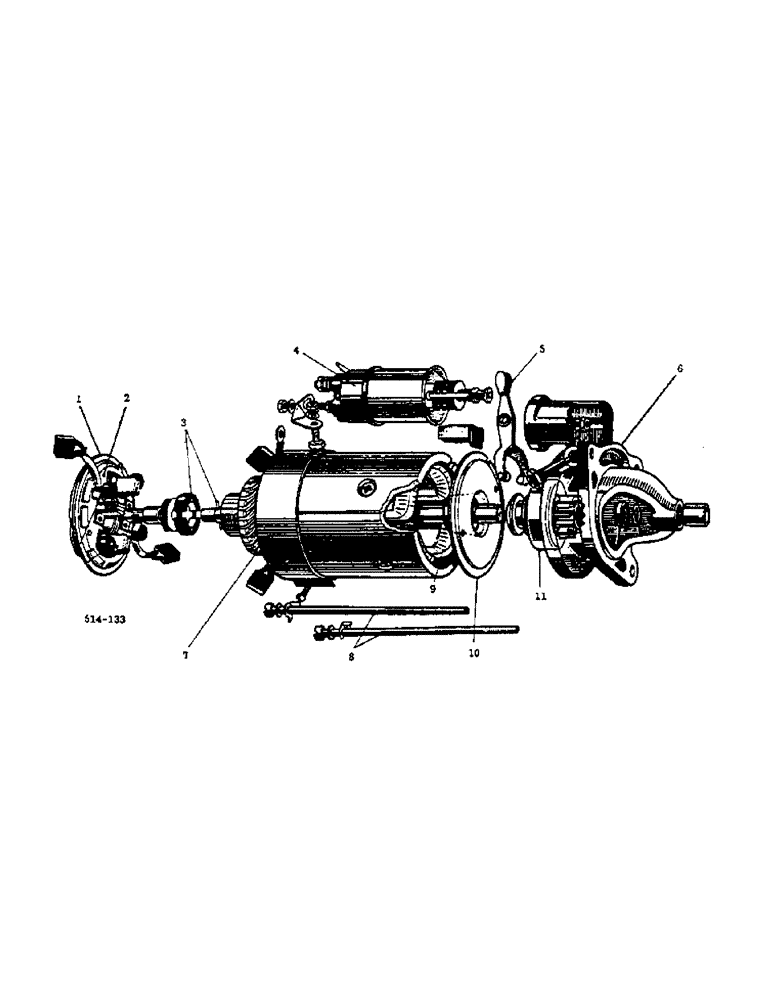 Схема запчастей Case IH 574 - (08-45) - STARTER MOTOR, LUCAS (06) - ELECTRICAL