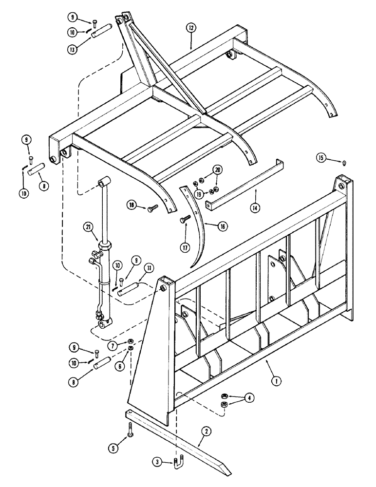 Схема запчастей Case IH 65 - (14) - HAY GRAPPLE FORK (82) - FRONT LOADER & BUCKET