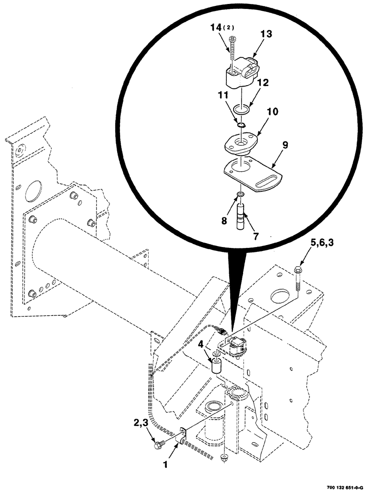 Схема запчастей Case IH RS561A - (4-004) - ELECTRICAL ASSEMBLY,  TWINE ARM SENSOR (06) - ELECTRICAL