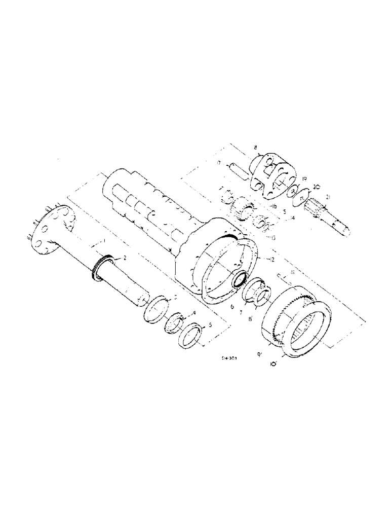 Схема запчастей Case IH 2500 - (07-042) - REAR AXLE, CARRIER AND CONNECTIONS (04) - Drive Train