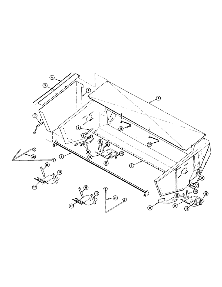 Схема запчастей Case IH 675 - (28) - HEADER FRAME AND SKIDS 