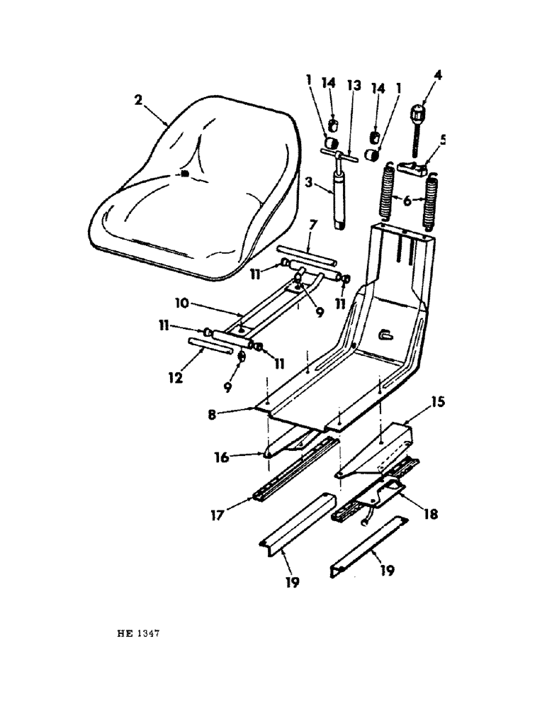 Схема запчастей Case IH 230 - (13-5) - SUPERSTRUCTURE, OPERATORS SEAT (WILLBALD GRAMMAR) (05) - SUPERSTRUCTURE