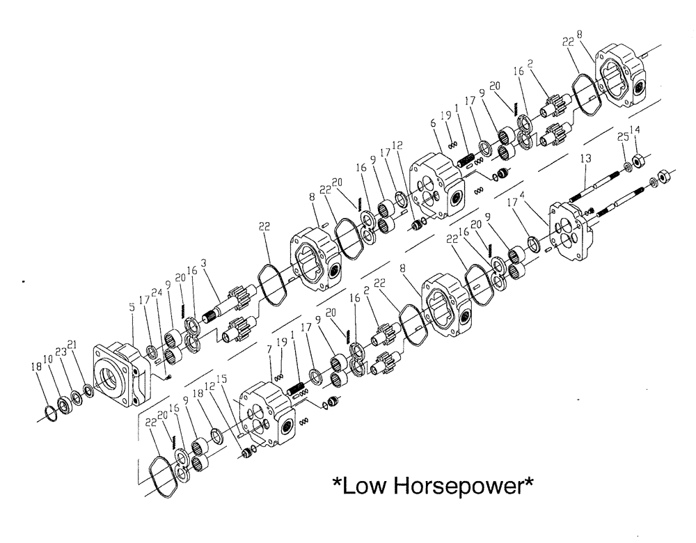 Схема запчастей Case IH 7700 - (B03[16]) - HYDRAULIC MOTOR M51B Hydraulic Components & Circuits