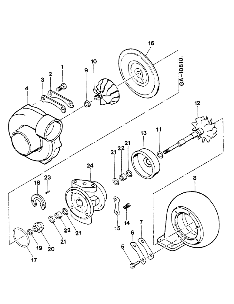 Схема запчастей Case IH D-179 - (15-14) - TURBOCHARGER, D 