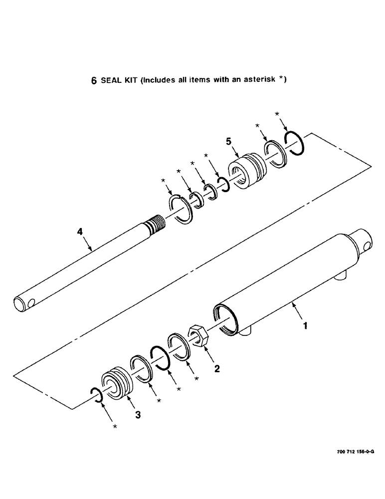 Схема запчастей Case IH 8465T - (8-20) - HYDRAULIC CYLINDER ASSEMBLY, LOWER TENSIONER, 700712156 HYD. CYL. COMPLETE, 2.25" BORE BY 16" STROKE (07) - HYDRAULICS