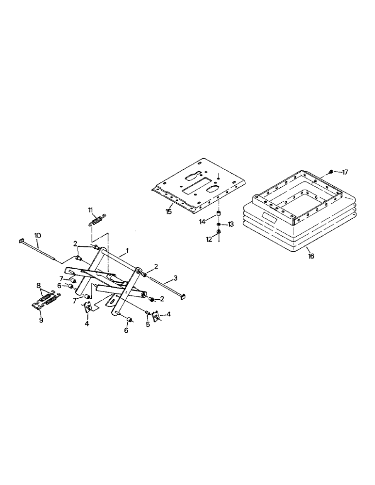 Схема запчастей Case IH STEIGER - (01-21) - SEAT ASSEMBLY, UPPER SUSPENSION (10) - CAB