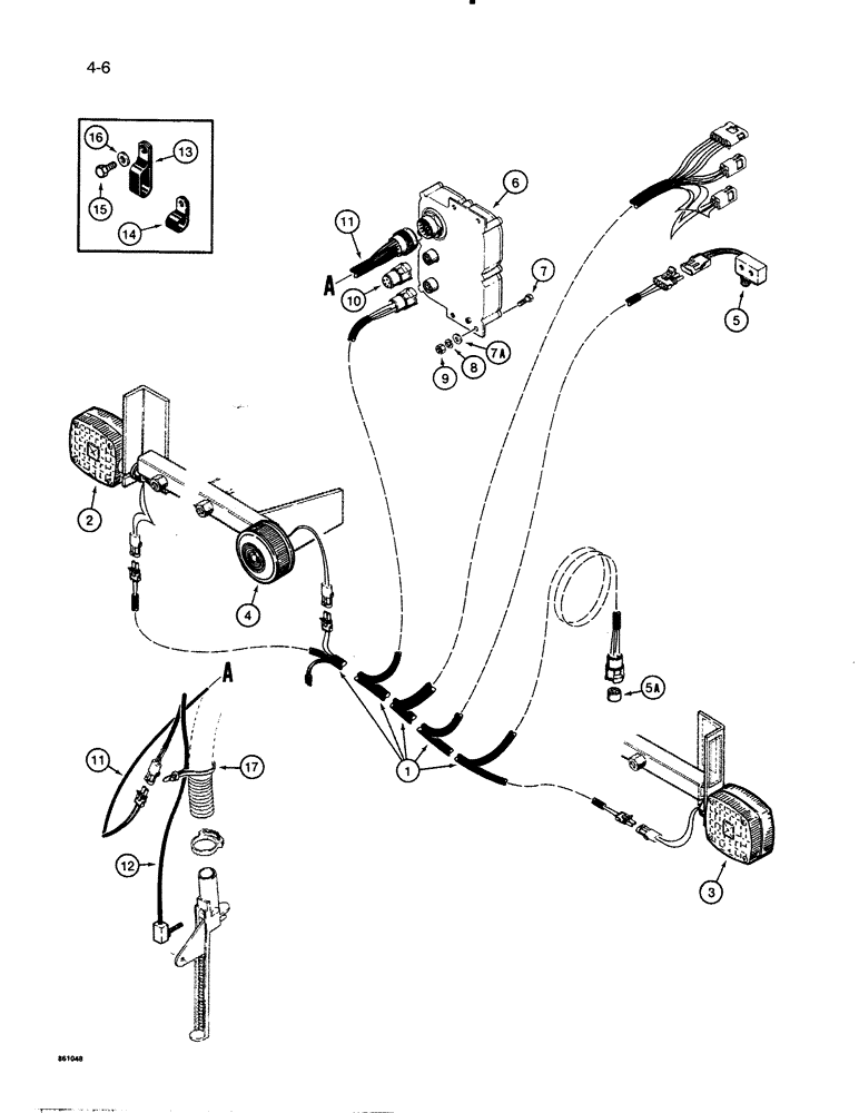 Схема запчастей Case IH 8500 - (4-06) - TOOL BAR HARNESS & BLOCKAGE MODULE, UNITS W/ 7" ROW SPACING & FUNCTION MONITOR SYS., 45 WIDE DRILL (04) - ELECTRICAL SYSTEMS