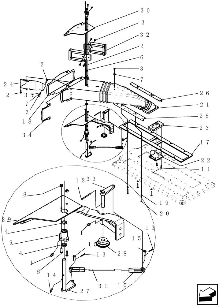 Схема запчастей Case IH 3430 - (75.100.06) - AIR PLENUM RIGHT HAND (75) - SOIL PREPARATION