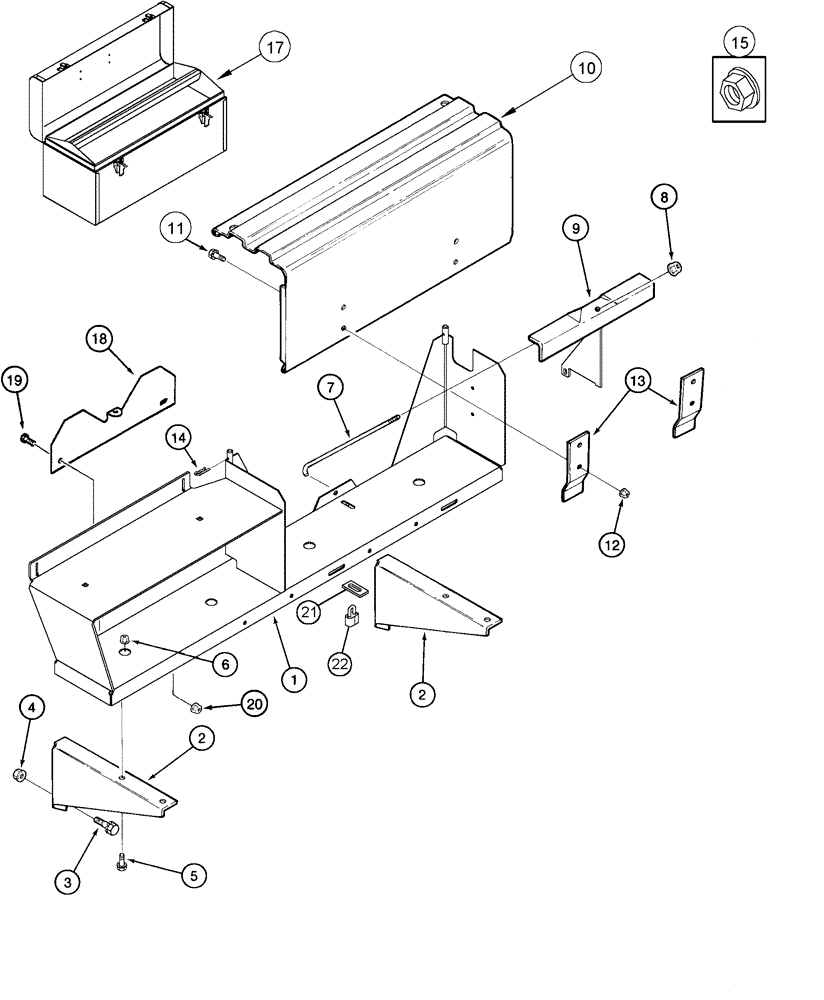 Схема запчастей Case IH 2388 - (04-34) - BATTERY - BOX (06) - ELECTRICAL