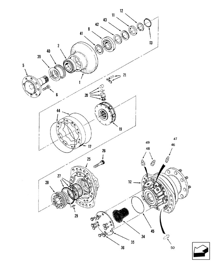 Схема запчастей Case IH 2588 - (44.200.04) - MOTOR ASSY - WHEEL DRIVE - POWER GUIDE AXLE - CORN AND GRAIN COMBINE (44) - WHEELS