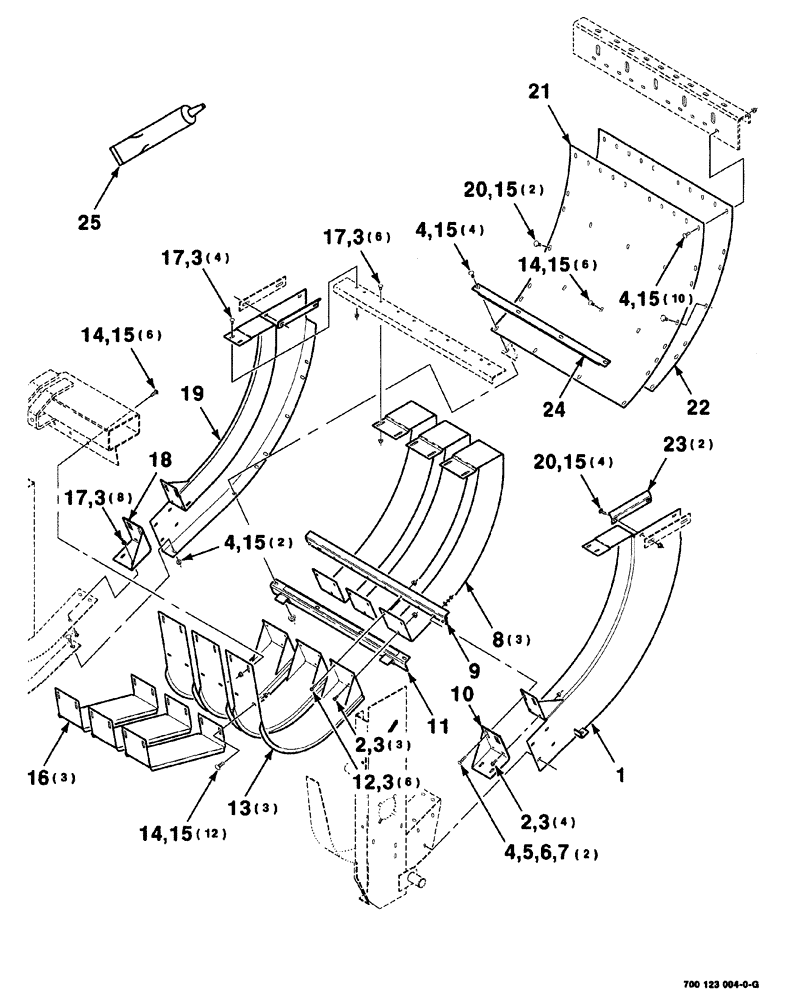 Схема запчастей Case IH 8576 - (05-016) - FEEDER CHUTE ASSEMBLY (16) - BALE EJECTOR