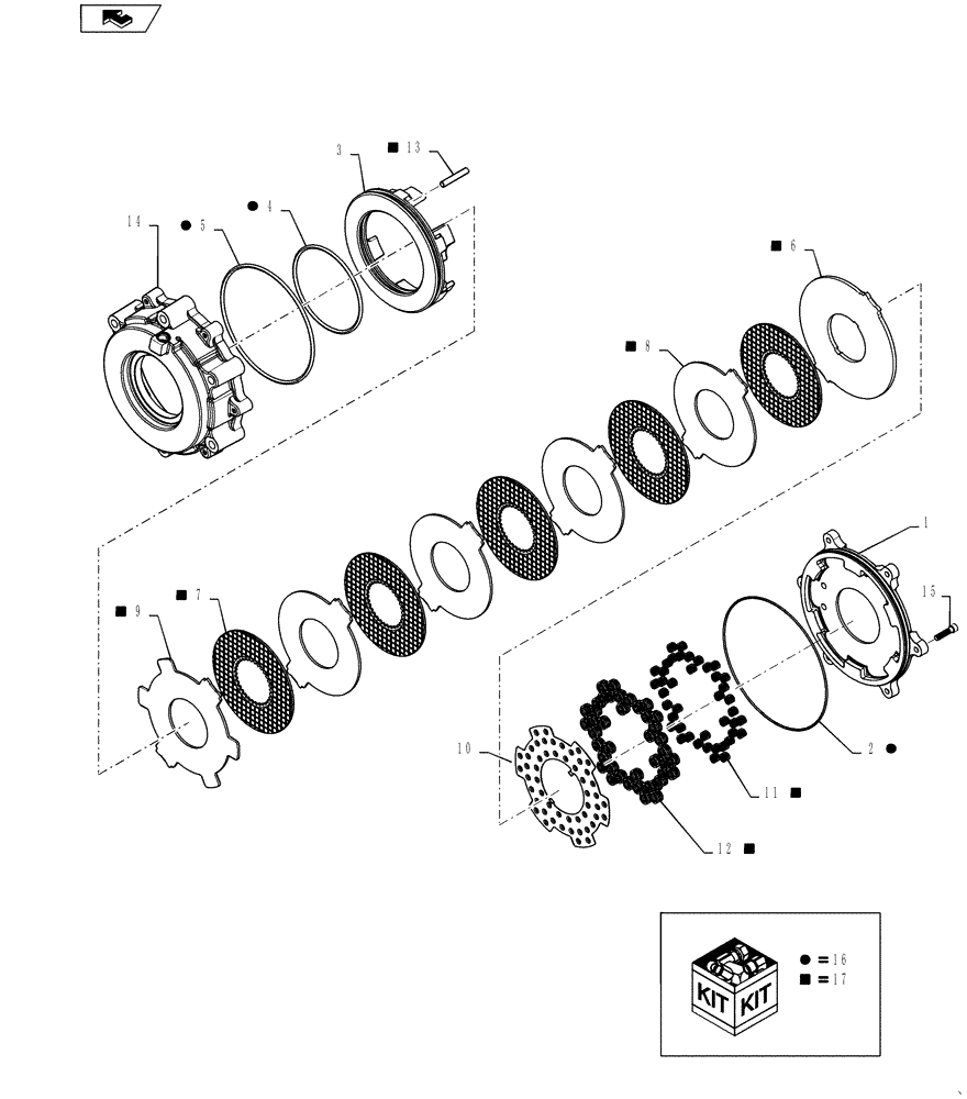 Схема запчастей Case IH STEIGER 500 - (25.100.03) - 450 SERIES AXLE - PARK/EMERGENCY BRAKE - STEIGER 500 (25) - FRONT AXLE SYSTEM