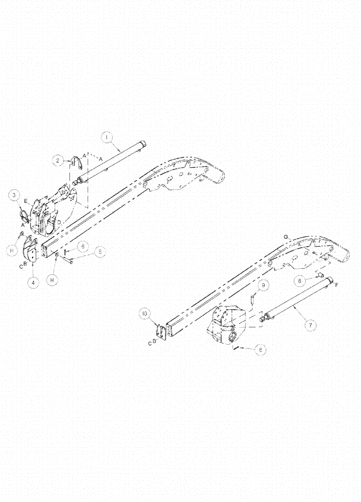 Схема запчастей Case IH 2152 - (09-49) - SINGLE REEL FORE-AFT KIT 