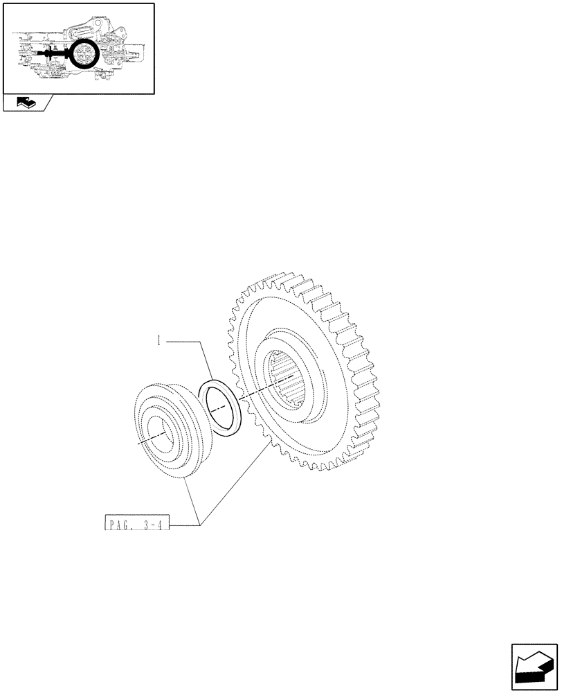 Схема запчастей Case IH PUMA 140 - (1.32.1[09]) - CENTRAL REDUCTION GEARS - SHIMS (03) - TRANSMISSION