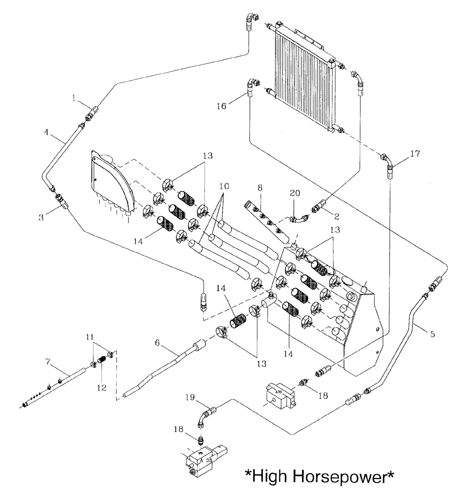 Схема запчастей Case IH 7700 - (B06[02]) - HYDRAULIC SUCTION LINES Hydraulic Components & Circuits