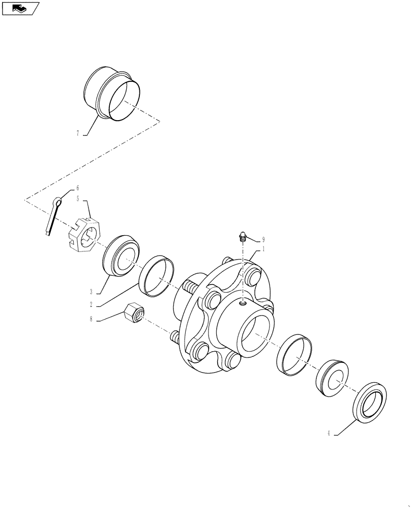 Схема запчастей Case IH 4420 - (11-054) - HUB ASSEMBLY, 5-BOLT Options