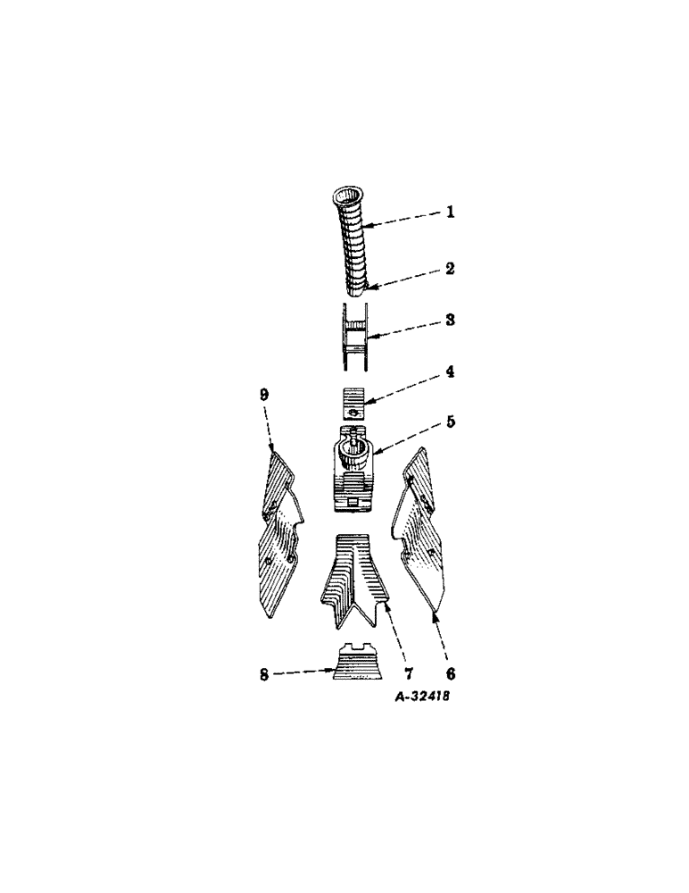 Схема запчастей Case IH 234CU-F250 - (AB-09[A]) - SPLIT-ROW BOOT AND RIBBON TUBE 