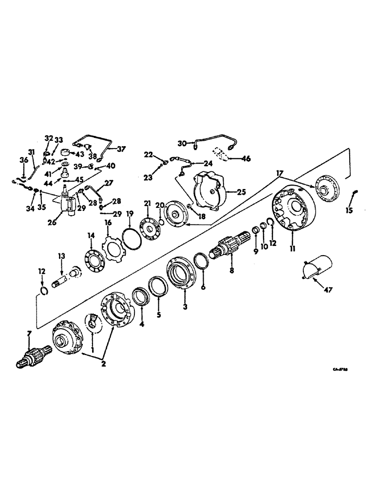 Схема запчастей Case IH 2756 - (B-14) - POWER TRAIN, DIFFERENTIAL LOCK (03) - POWER TRAIN