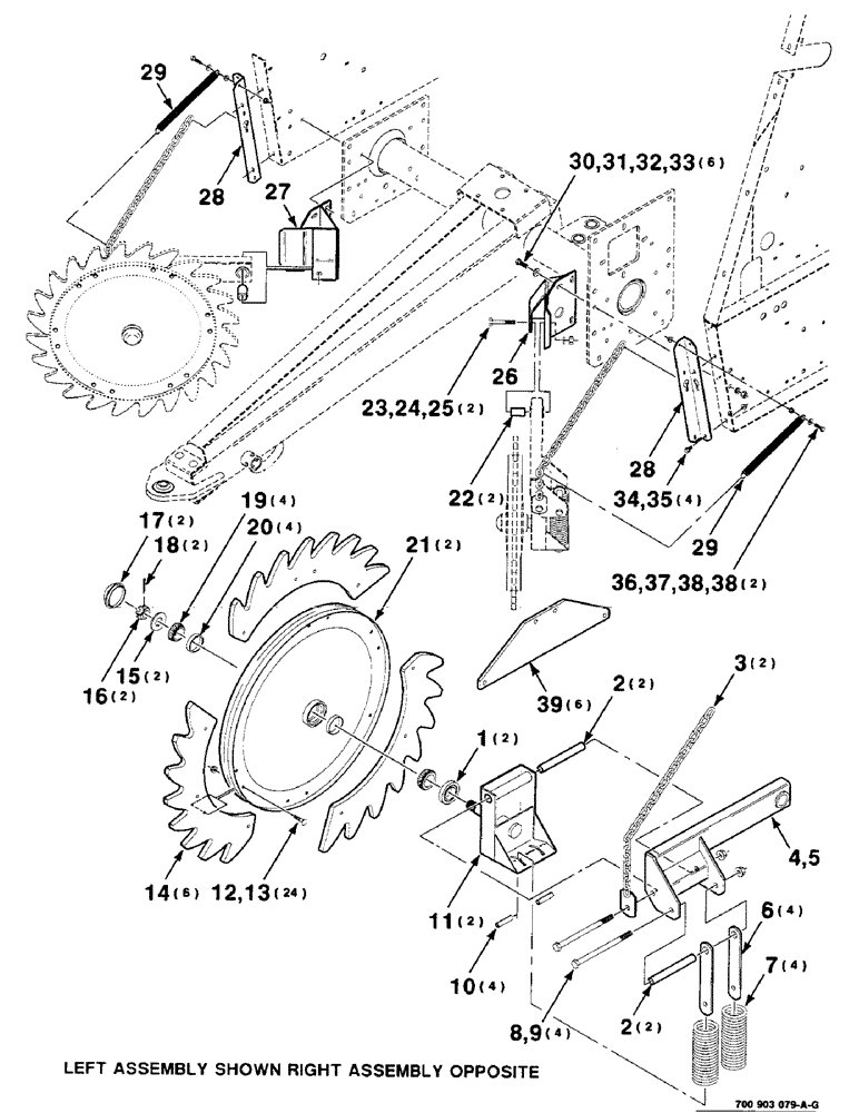 Схема запчастей Case IH 8465T - (9-34) - GATHERING WHEEL KIT, HK50428 GATHERING WHEEL KIT COMPLETE, TO BE ORDERED THROUGH WHOLEGOODS ONLY Decals & Attachments