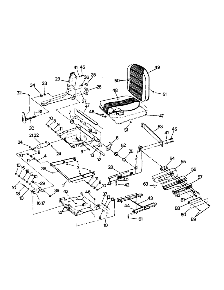 Схема запчастей Case IH PTA310 - (01-16) - SEAT ASSEMBLY (10) - CAB