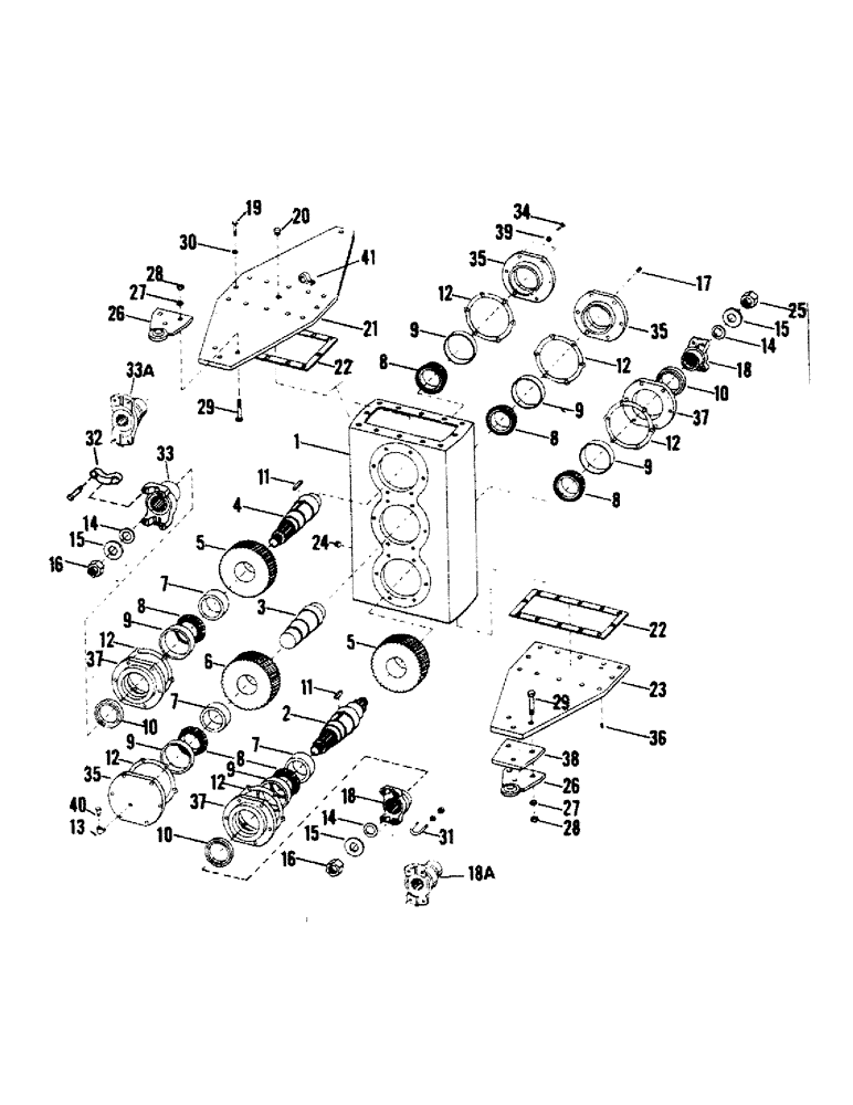 Схема запчастей Case IH STEIGER - (04-41) - TRANSFER CASE W/TAPERED BEARINGS (04) - Drive Train