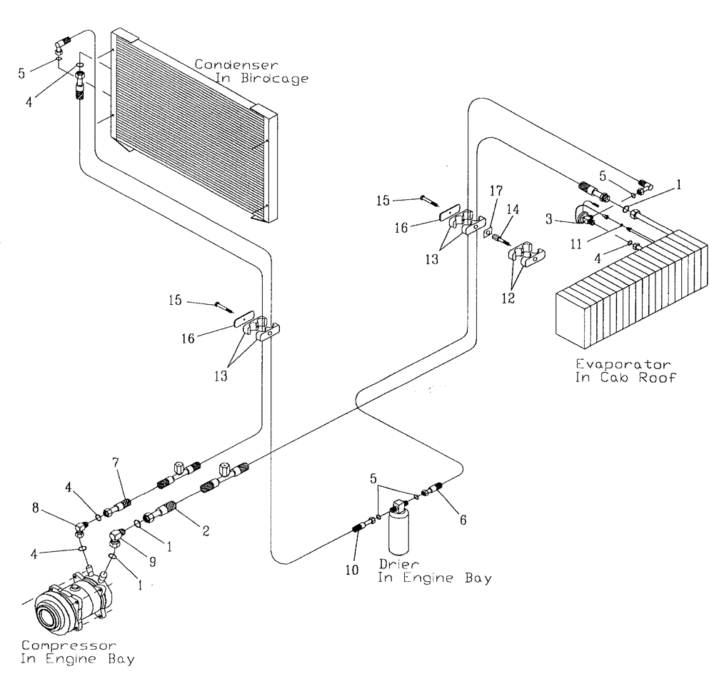 Схема запчастей Case IH 7700 - (B06[46]) - HYDRAULIC CIRCUIT {AIR CONDITIONER} Hydraulic Components & Circuits