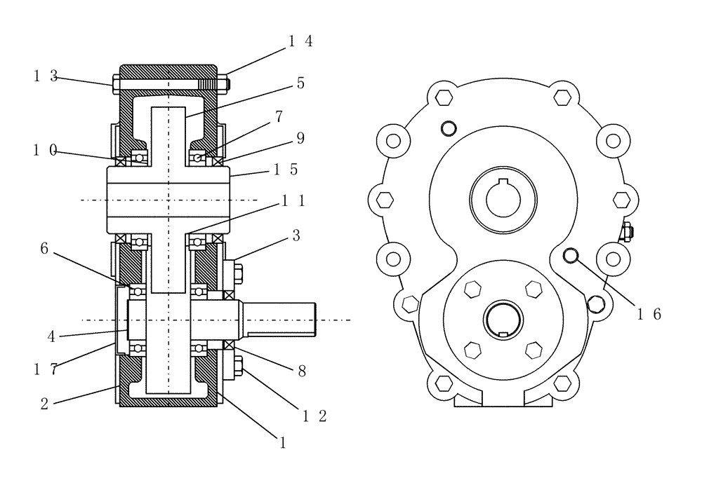 Схема запчастей Case IH 716B - (011) - GEARBOX, 3.73:1 REDUCTION, 72" 